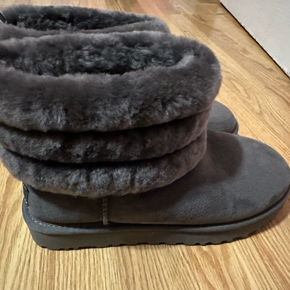 UGG Charcoal Fur-Lined Boots - Picture 11 of 12